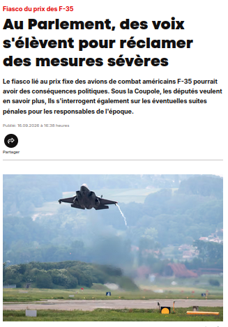 Blick: le fiasco du F-35