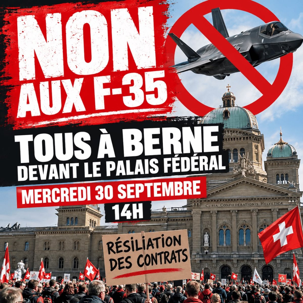 Tous à Berne contre les F-35